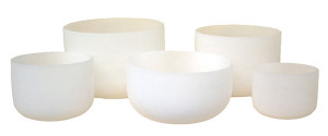 frosted crystal singing bowls